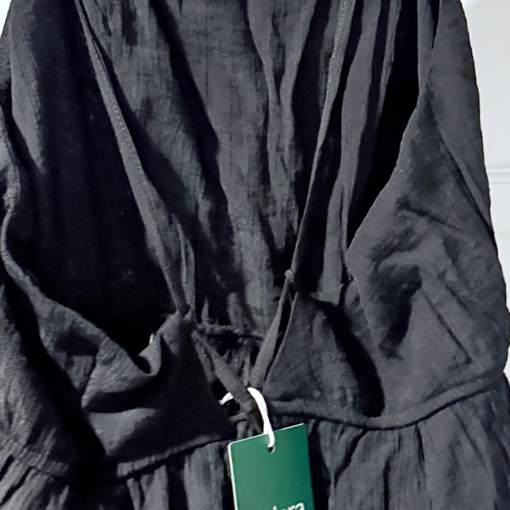 NWT Halara Black Balloon Leg Jumpsuit Size XS Lace Up Back Balloon Leg